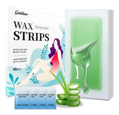 Wax Strips Galdino Para Depilación Facial Y Corporal, 40 Uni