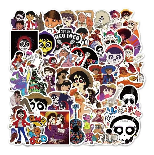 X* Coco – Set 50 Stickers / Calcomanias / Pegatinas