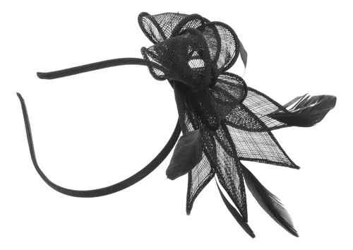 Fascinator Headband And Hair Clip Small Party Hat Black