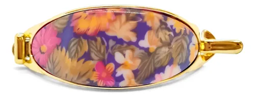 Hebilla Para Cabello Grandes Con Diseño Floral X 12 Unidades