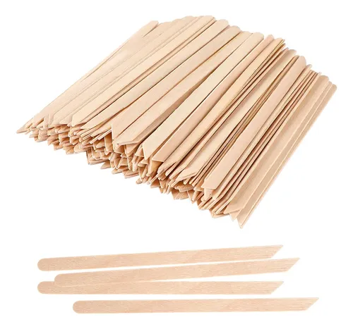 200 Palitos De Madera Para Depilar Cejas Labios Nariz