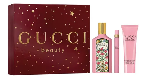 Perfume Gucci Flora Gorgeous Gardenia 3.4oz Edp Set 3p