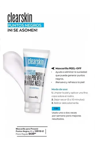 Avon Clearskin Mascarilla Para Puntos Negros Peell Off