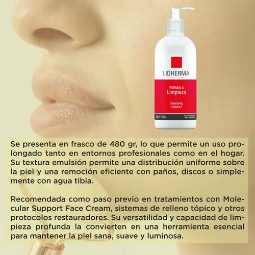 Leche Limpieza Facial Lidherma Desmaquillante Emulsion 480
