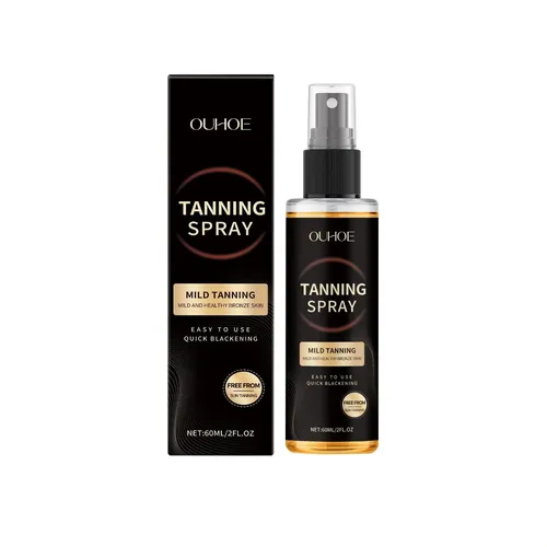 Spray Iluminador Y Bronceador Ouhoe, Hidratante De Larga Dur