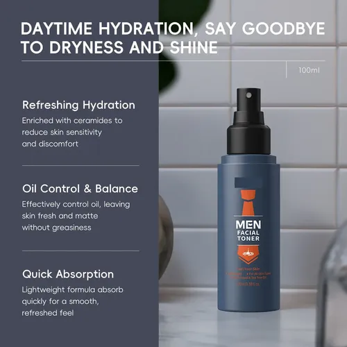 Tónico Facial Hidratante Para Hombre Control De Brillo 100ml