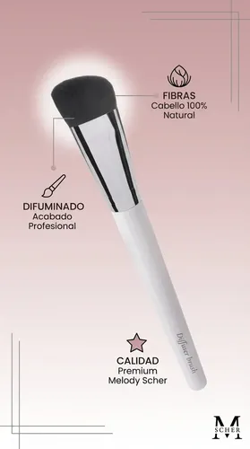 Brocha Diffuser Melody Scher Para Contorno Y Difuminado