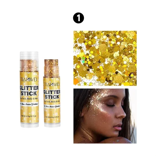 Set De Maquillaje Corporal Con Purpurina De 6 Colores Para E