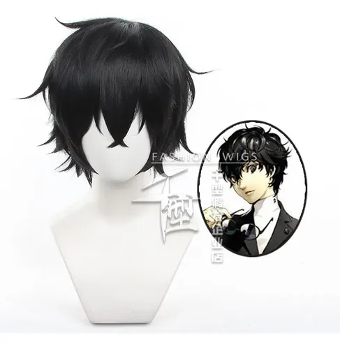 Persona 5 The Royal Amamiya Ren Joker Cosplay Peluca Pelo T
