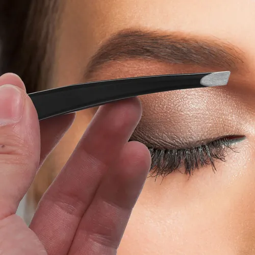 1 Juego De 6 Pinzas Para Cejas De Acero Inoxidable Con Forma