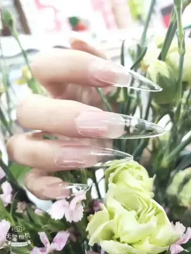 100 Típs Stilletos Cristal- Uñas En Punta Esculpidas
