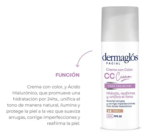 Dermaglos Ultra Age Cc Cream Facial Tono Medio Fps30 50g