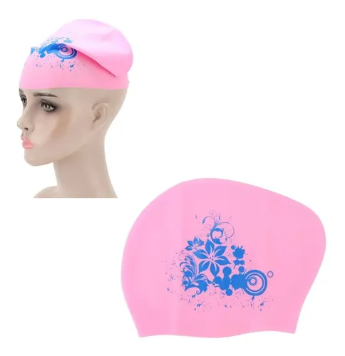 Gorro De Baño Impermeable Silicona Natación Pelo Largo Nadar