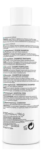 Shampoo Vichy Dercos Thechnique Sebo-Corrector en botella de 200mL por 1 unidad de 200mL