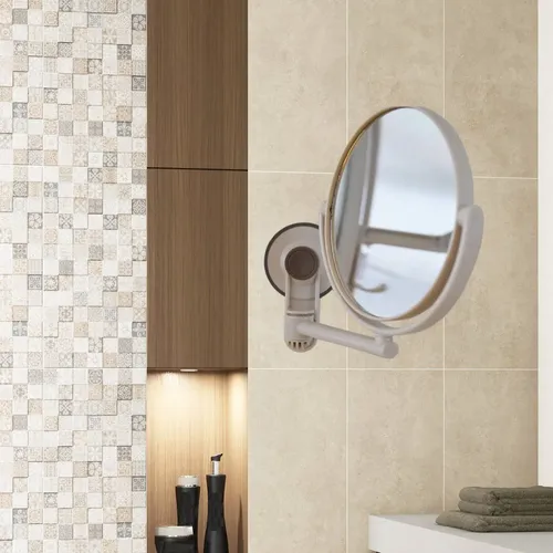 Espejo De Baño Cosmético Con Ventosa Con Aumento 1x/3x Adjus