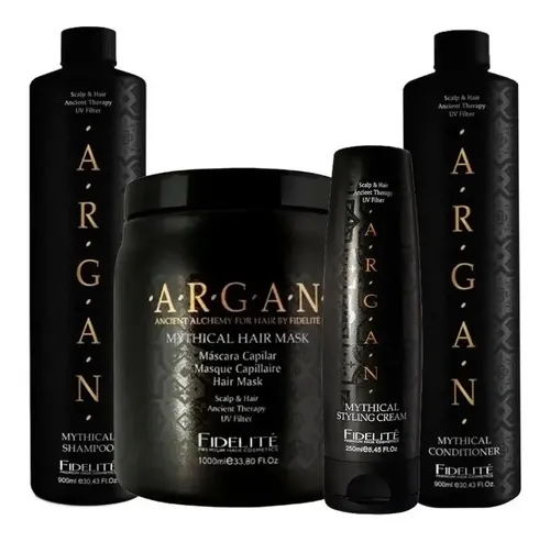 Combo Fidelite Argan Shampoo+acond+crema Peinar+mascara