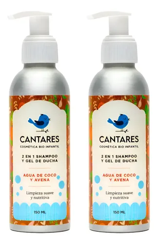 Shampoo Natural Y Gel Ducha Equilibrado Cantares 150ml X2