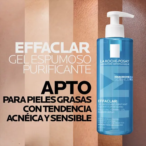 Gel Limpiador La Roche Purificante Piel Grasa Effaclar 400ml