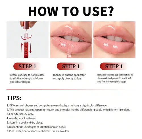Two-in-one Lip Oil And Lip Balm, Tinted Lipstick