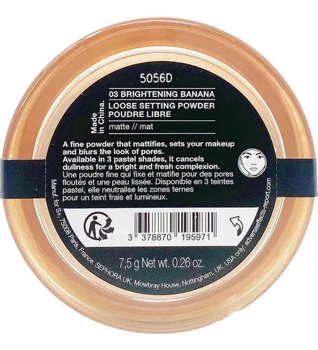 Polvo Suelto Fijador Sephora Blur It 03 Brightening Banana