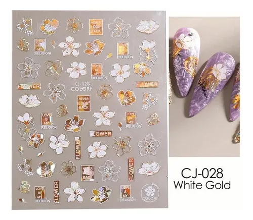 Pegatinas Uñas Láser Clavo Calcomanía Decorativas 9