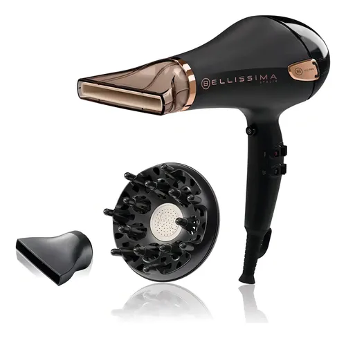 Secador De Pelo Bellissima Imetec My Pro Ceramic P5 3800 Color Negro/Dorado