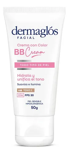 Crema Facial Dermaglós Bb Cream Fps 30 Tono Medio X 50 G