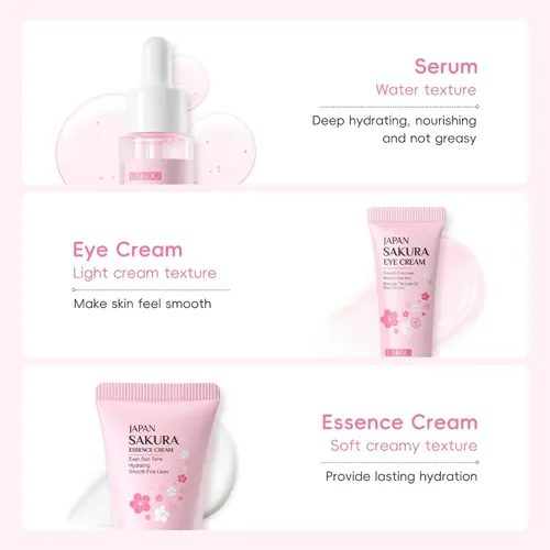 Laikou Sakura Kit Cuidado Piel Con Bolsa De Regalo