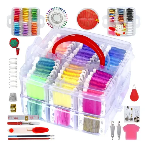 Set De Hilo Dental Bordado Qczkb 188 Con Hilos Variados