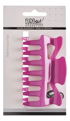 Broche Grande De Pelo Eurostil 50069 X4 Fantasia Curvado