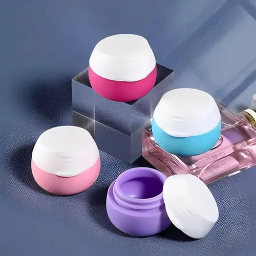 Set X4 Recipientes Silicona Pastillero Cremas Maquillajes