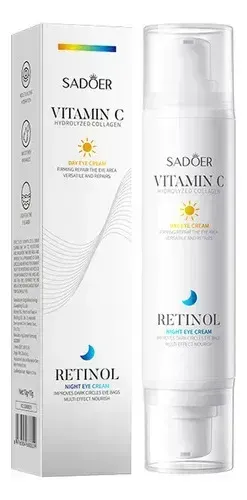 Contorno De Ojos Antiojera 2 En 1 Vitamina C +retinol Sadoer Todo Tipo De Piel Día/noche