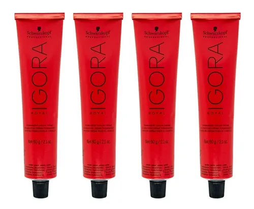 Kit X4 Tintura Igora Royal 60grs Coloración Pelo Schwarzkopf