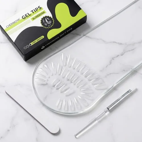 Tips Soft Gel Press On 504pcs Prelimados Cherimoya Manicuria