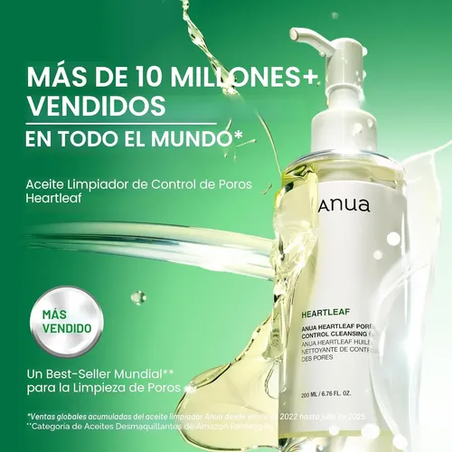 Limpiador Facial Aceite Anua Doble Limpieza Heartleaf 200 Ml