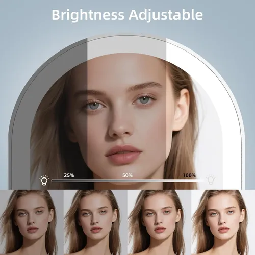 Espejo Maquillaje Funtouch Luz Led Recargable 10x Blanco