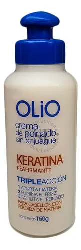 Crema Peinar Sin Enjuague Cabello Reparador Olio 160gr