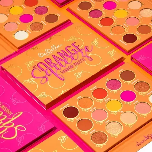 BeBella Orange Squeeze Paleta De Sombras 15 Tonos Cálidos Matte Y Shimmer Alta Pigmentación