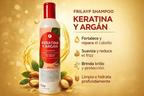 Pack Keratina Frilayp Shampoo Acondicionador Mascara Serum
