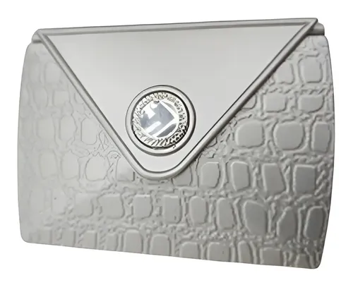 Espejo Vidrio Para Cartera Aumento X2 Y X1 Broche 8 X 6 Cm