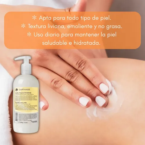 Crema Corporal Hidratante Antiage Leche Carthage Caviar 500