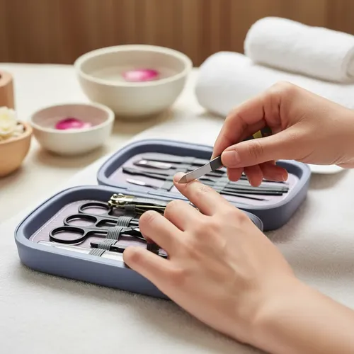 Kit De Manicura 16 Piezas, Acero Inox. Corta Uñas Y Lima