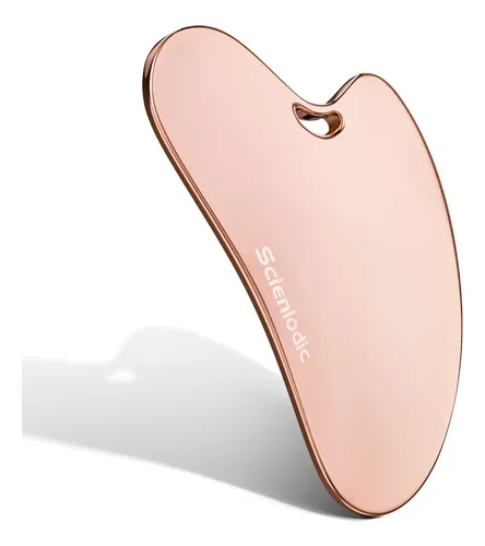 Gua Sha Metal Facial Masajeador Rose Gold Para Cuidado