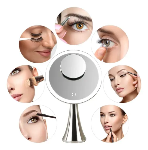 Espejo De Maquillaje Surdy De 9 Luces Con Aumento Dual De 5x