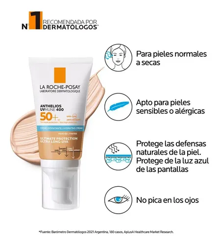 La Roche Posay Anthelios Protector Solar Fps50 Ultra Bb Cream Con Color Ojos Sensibles