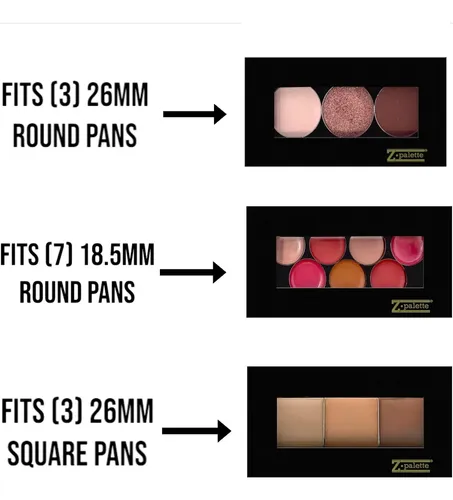 Paleta Maquillaje Magnética Mini Negra Con Ventana