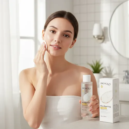 Tónico Facial Bioaqua Rice Raw Pulp Hidratante 120ml