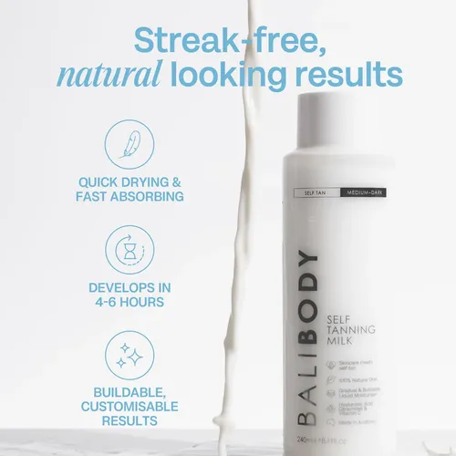 Loción Bronceadora Gradual Vegana Bali Body Self Tan Milk