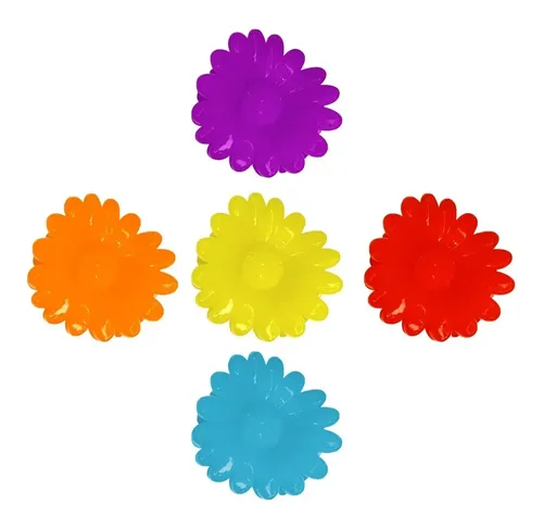 Broche Forma Flor Mini Para Pelo Colores Pack Vibrante