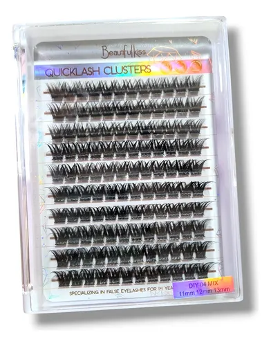 Pestañas Postizas Diy Cluster Beautifull Kiss Mix Largos
